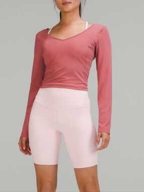 Lululemon Align Long Sleeve Shirt No Size Tag Fits Medium To Large Pink Soft